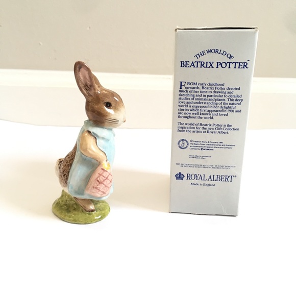 Beatrix Potter Royal Albert Mrs Flopsy Bunny, Original Box, 1989 Vintage - Picture 2 of 9